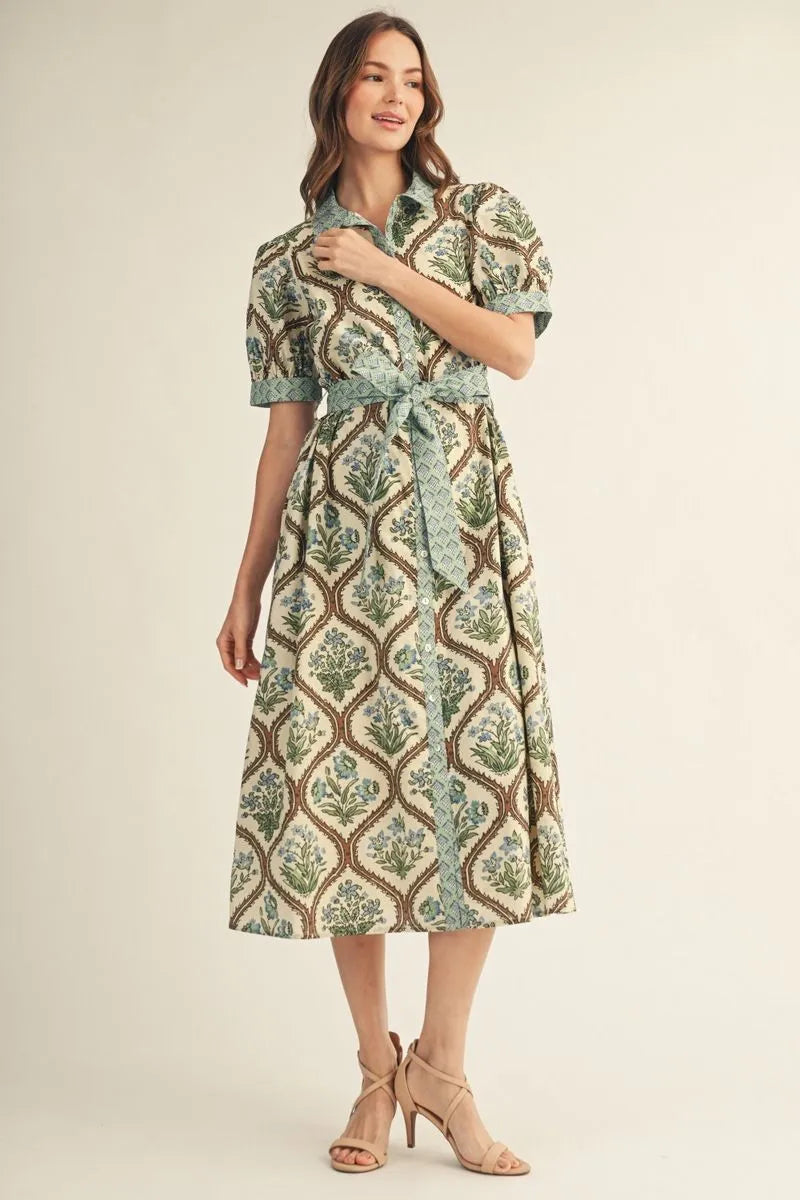 The Clara Fall Floral Print Dress
