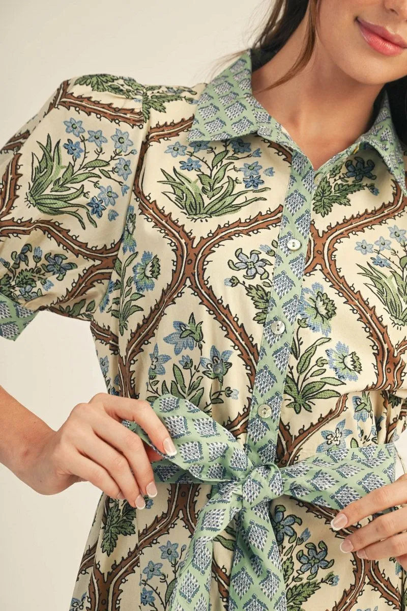The Clara Fall Floral Print Dress