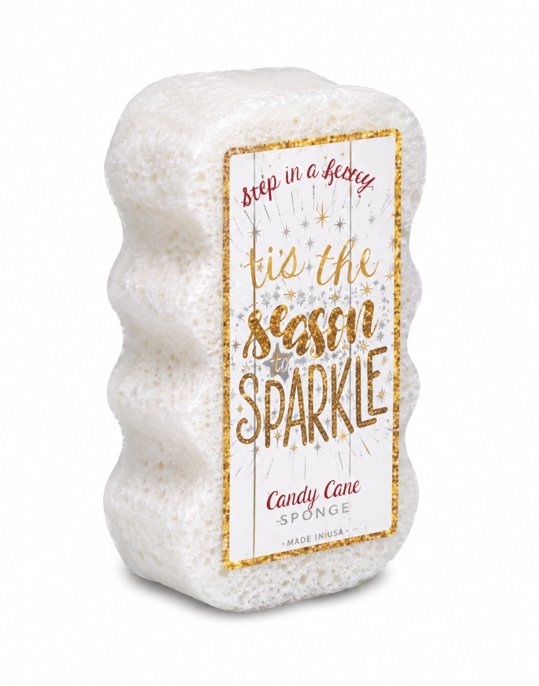 Tis the Season to Sparkle WHITE Soap Sponge | SEASIDE