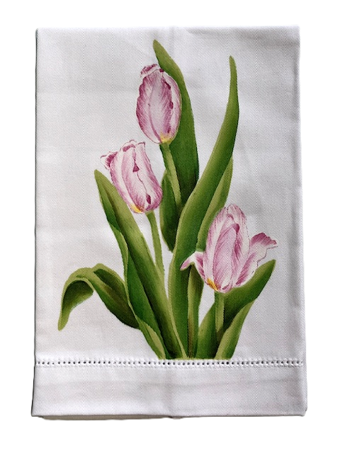 Hand-Painted Spring Floral Tea Towels (Assorted Styles)