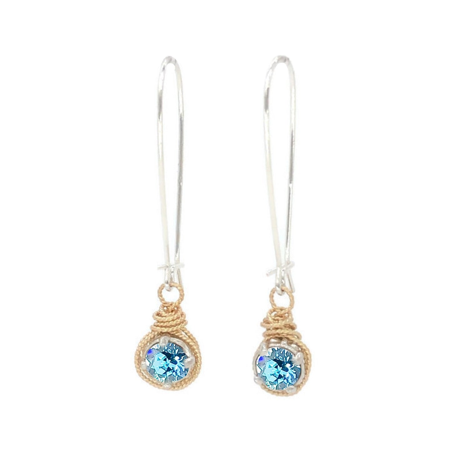 Birthstone Colored Drop Earrings