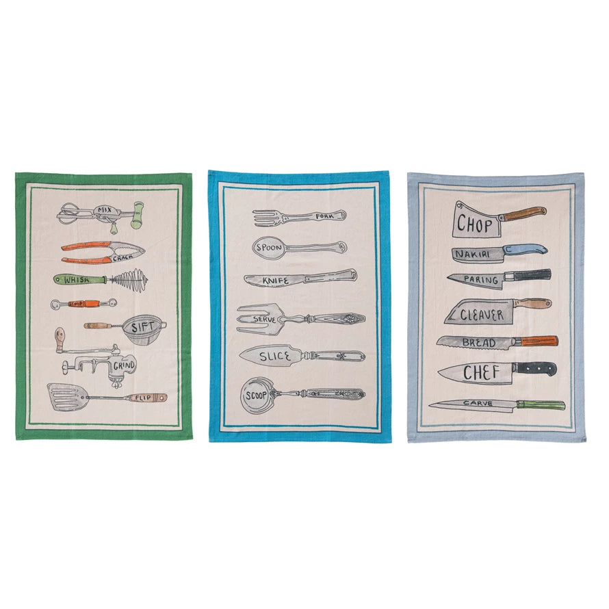 Kitchen Tea Towels Utensils/Tools - 3 Styles