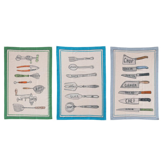 Kitchen Tea Towels Utensils/Tools - 3 Styles