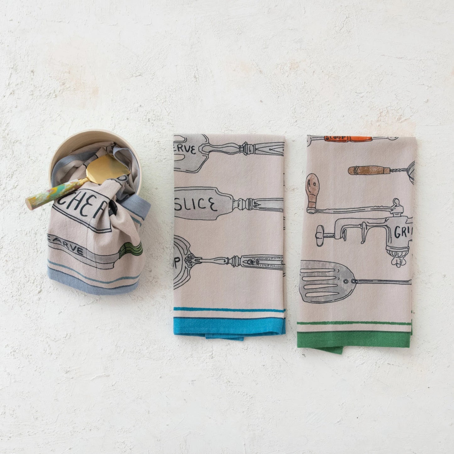 Kitchen Tea Towels Utensils/Tools - 3 Styles