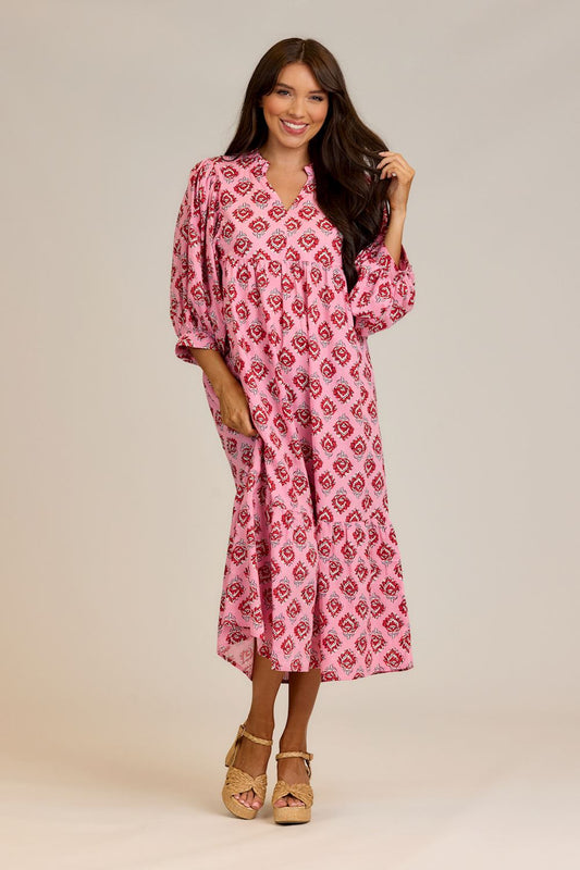 Pink Waylon Midi Dress ( S-L )