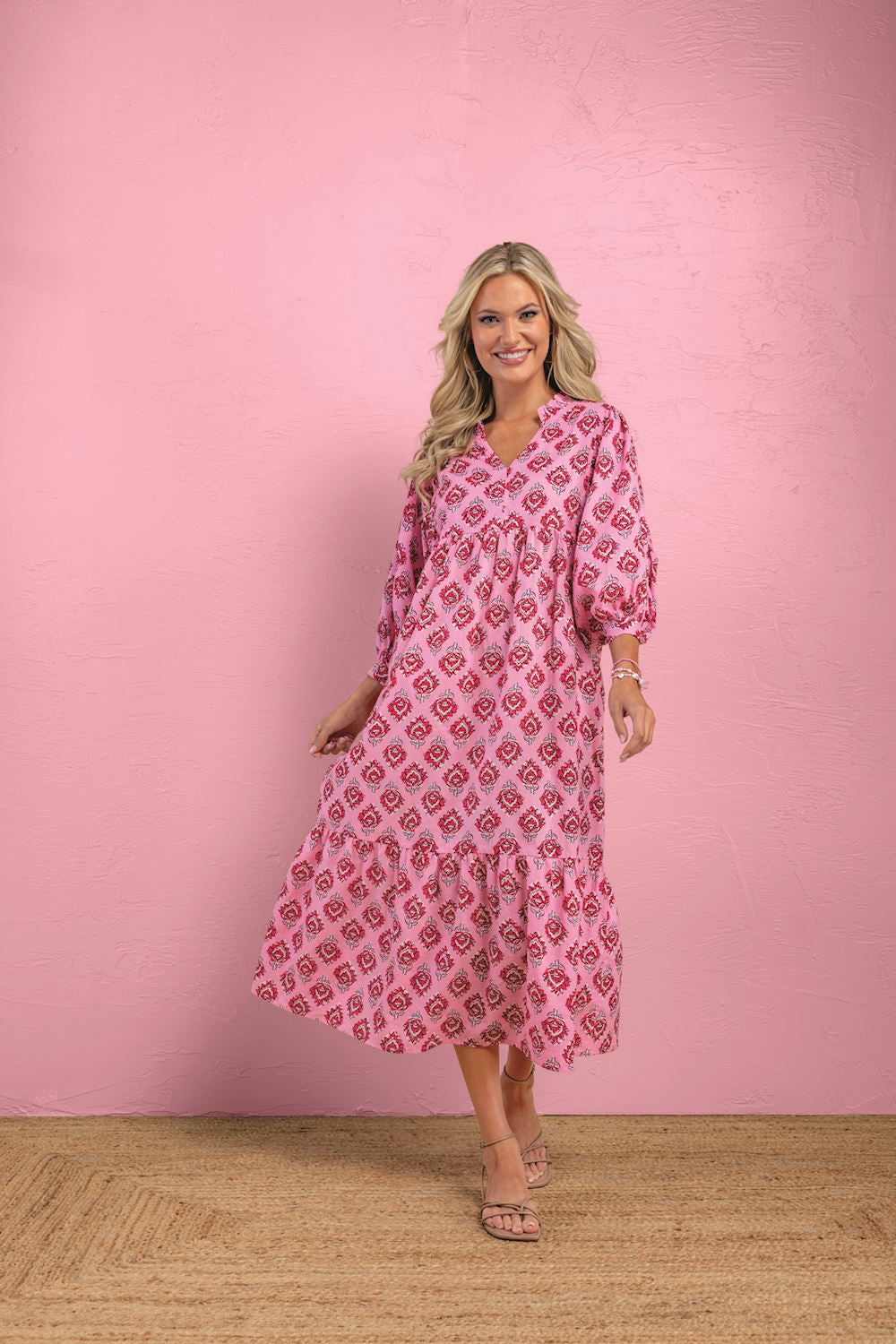 Pink Waylon Midi Dress ( S-L )
