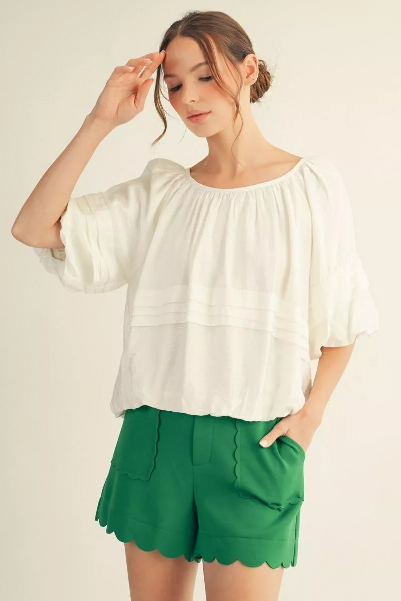 Easy Breezy Summer Top (Light Blue or White)