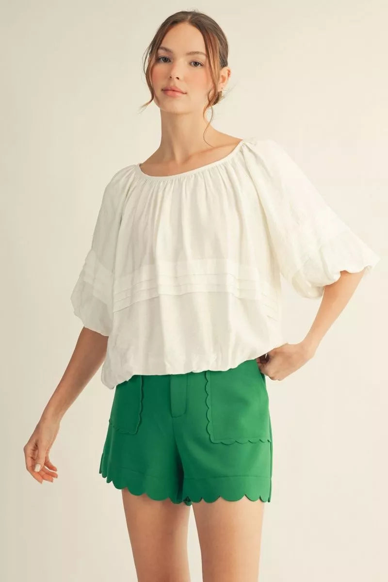 Easy Breezy Summer Top (Light Blue or White)