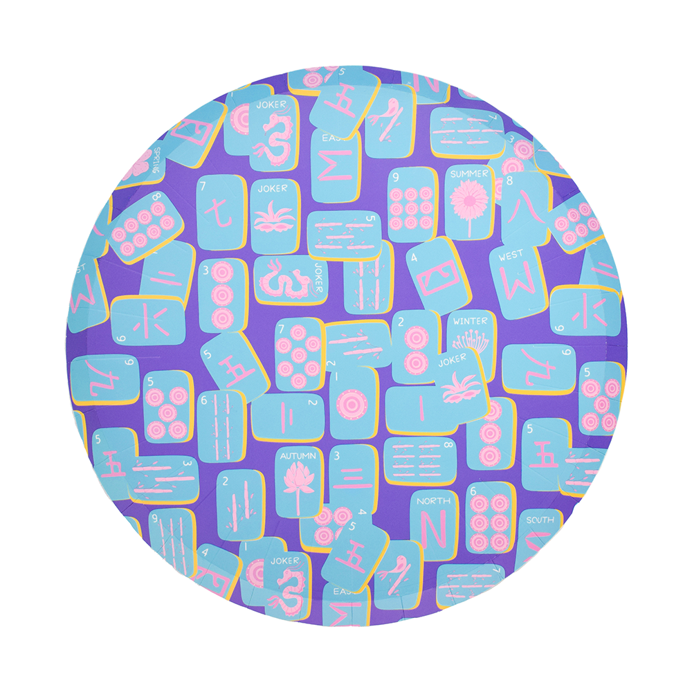 Mahjong Print Dinner Plates