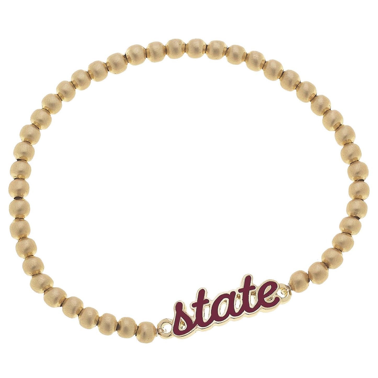 Mississippi State Bulldogs Enamel Script Stretch Bracelet