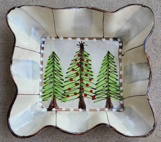 Heartfelt Traditions Small Plate  (Trees)