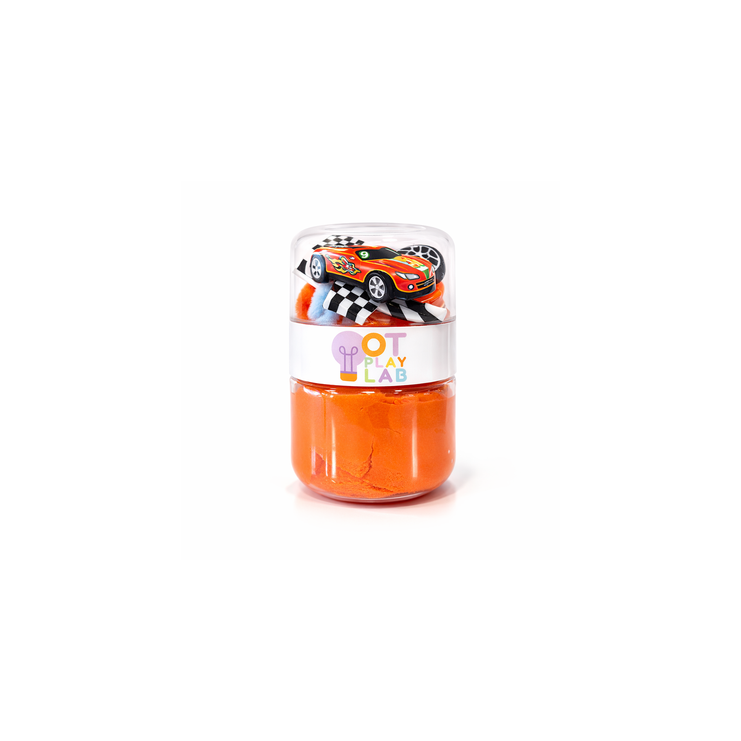 Race Car Sensory Playdough Jar | Fine Motor Toy for Toddlers & Preschoolers