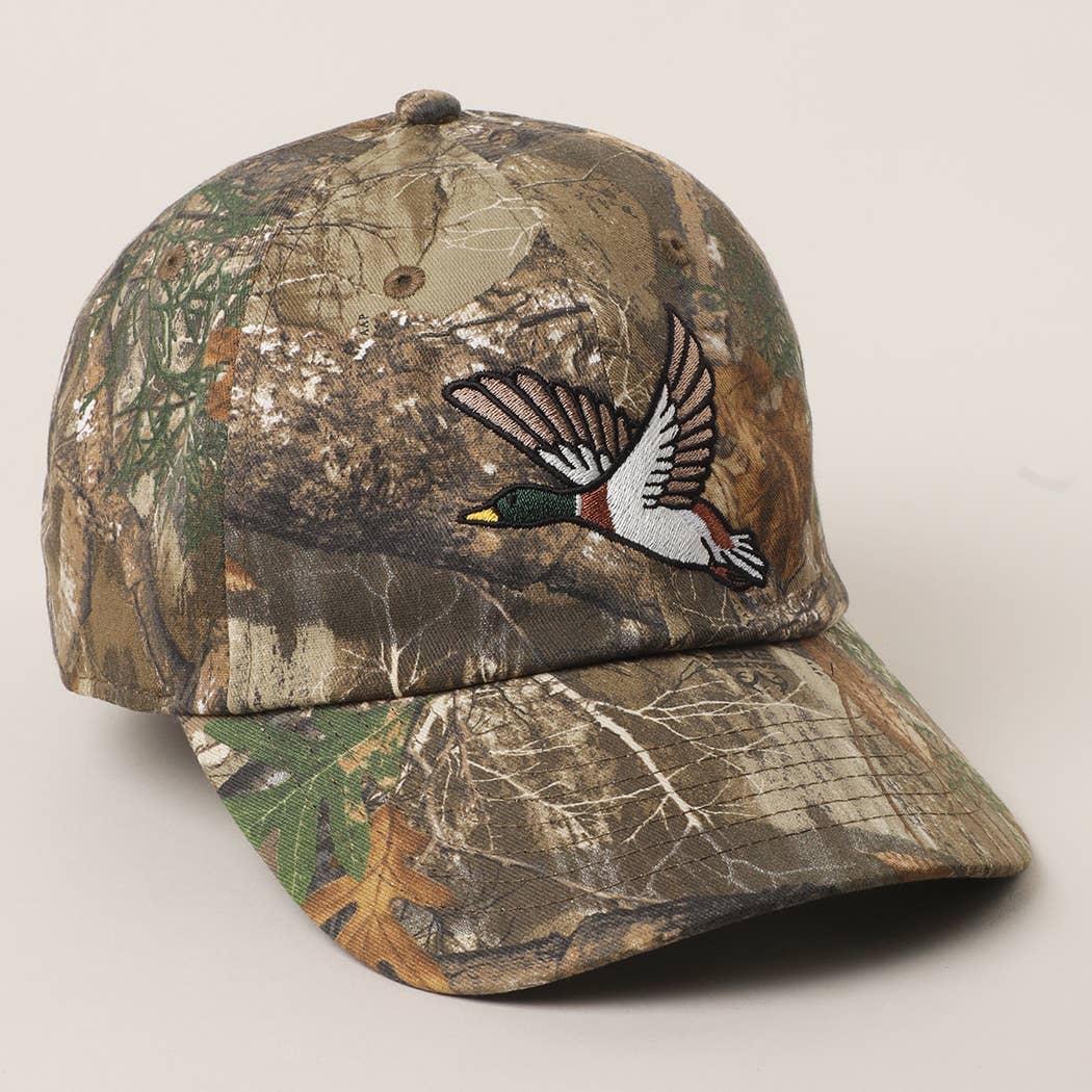 Flying Mallard Camo Embroidered Cap