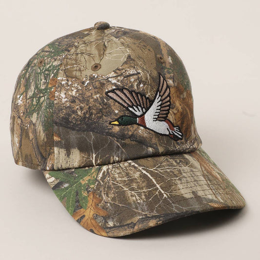 Flying Mallard Camo Embroidered Cap