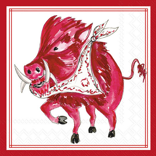 White Boar Cocktail Napkins