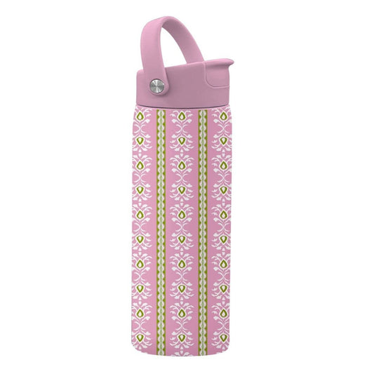 Laura Park Rosemary Stripe Pink 24 oz. Insulated Water Bottle