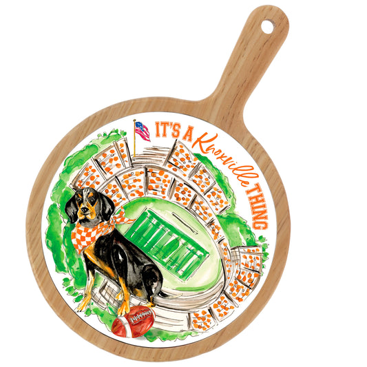 Orange Coonhound Stadium Collegiate Cheese Board