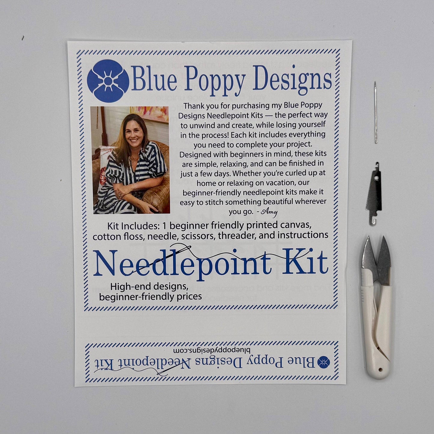 Hibiscus Flower Needlepoint Kit