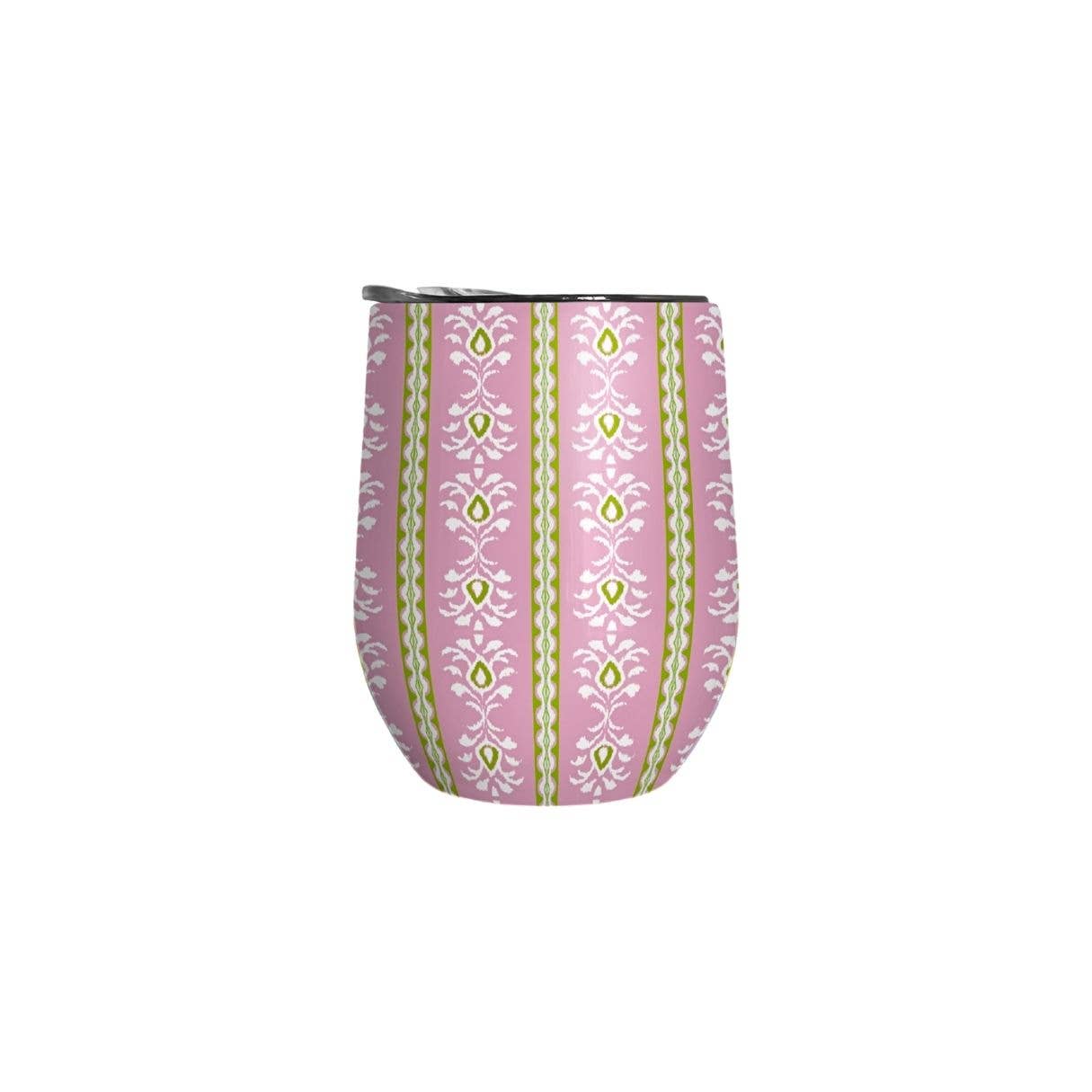 Laura Park Rosemary Stripe Pink 12 oz. Wine Tumbler