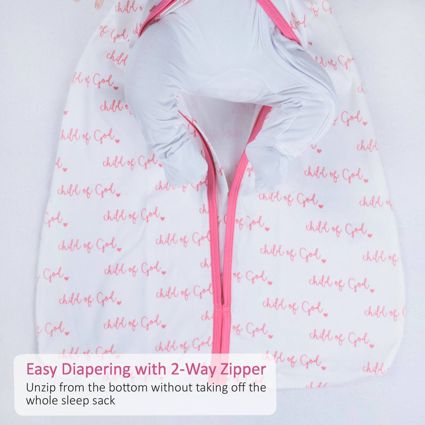 Organic Cotton Sleep Sack - Pink Child of God