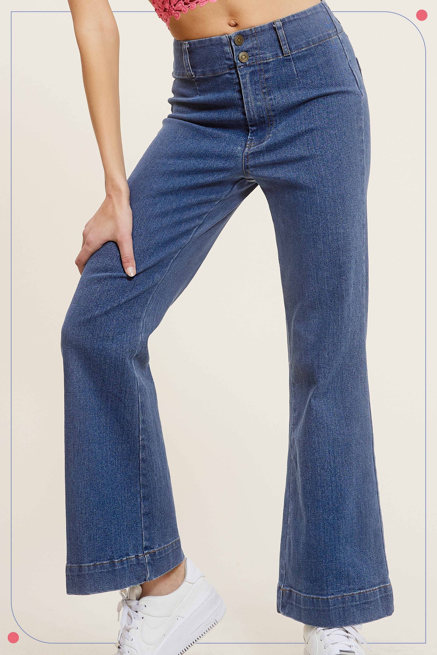 Soft Washed Stretchy High Waisted Wide Flare Pants