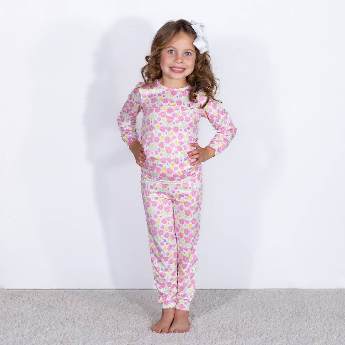 Kid's Tulip Fields Long Sleeve Pajama Set