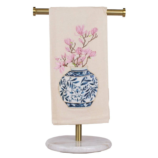Ginger Jar Hand Towel   Oat/Blue   20x28