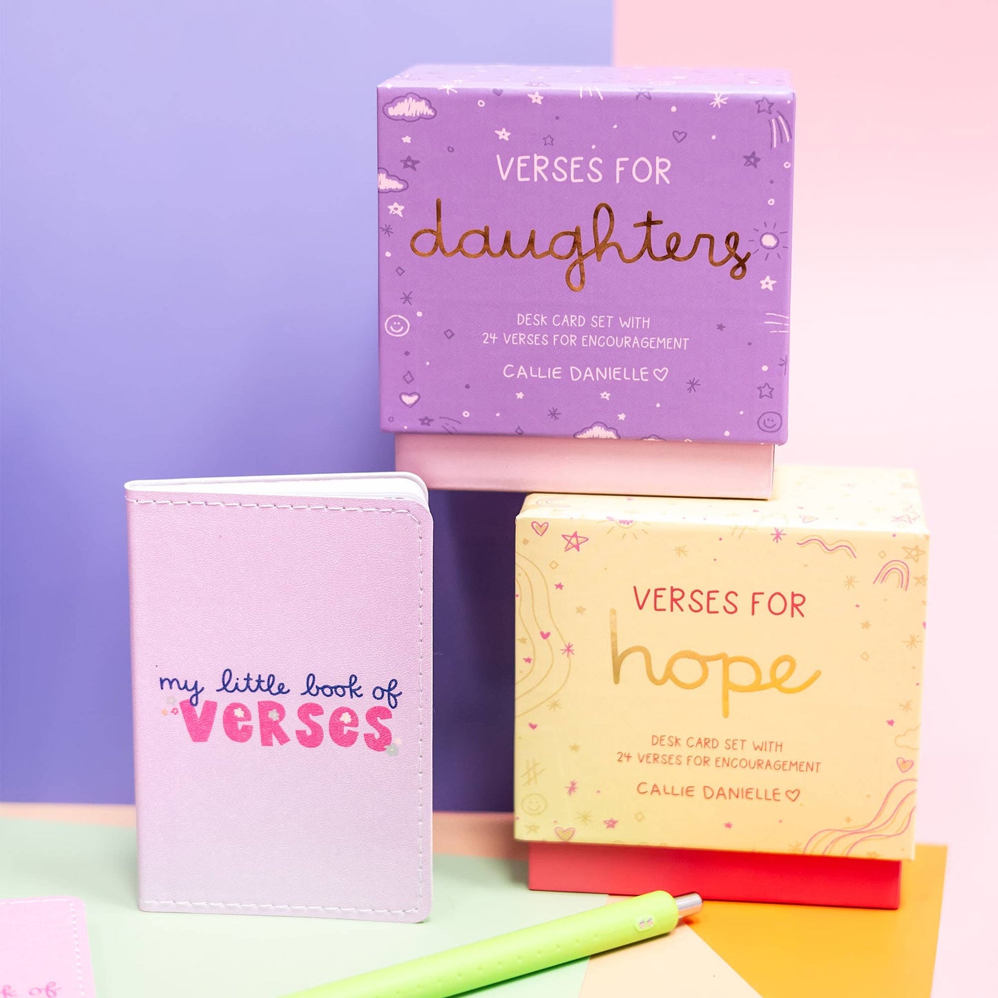 Verses for Hope – Bible Verse Card Set with Display Stand