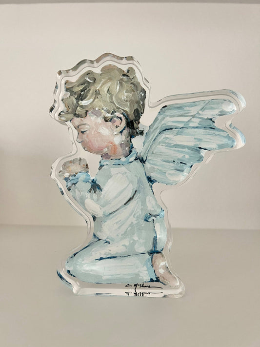 "Tiny Wings III" Blue Acrylic Shelfie