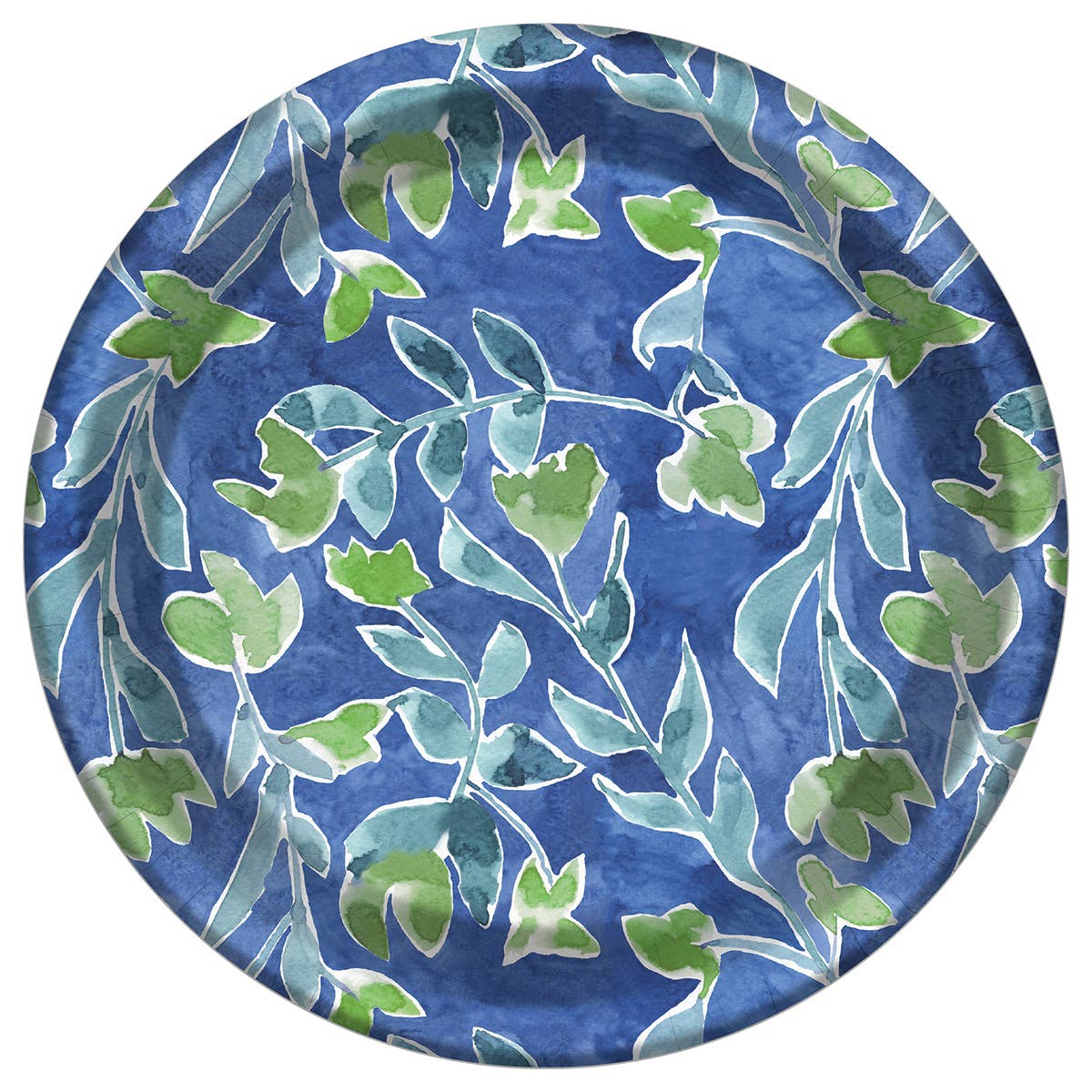 10" Square Paper Plate Azure & Ivy Blue Pack of 8