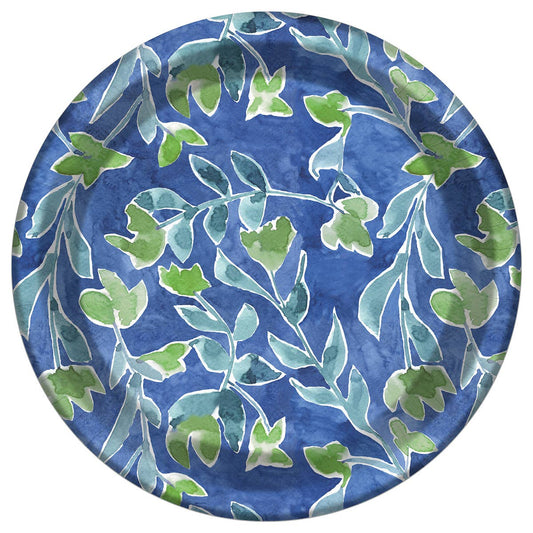 10" Square Paper Plate Azure & Ivy Blue Pack of 8