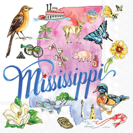 Paper Cocktail Napkins 20 ct MS Mississippi State Collection