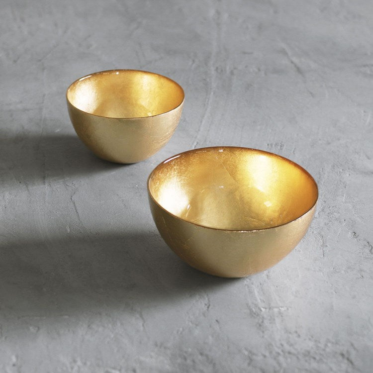 GLASS NO Round Foil Leafing Bowl S2 (Gold)