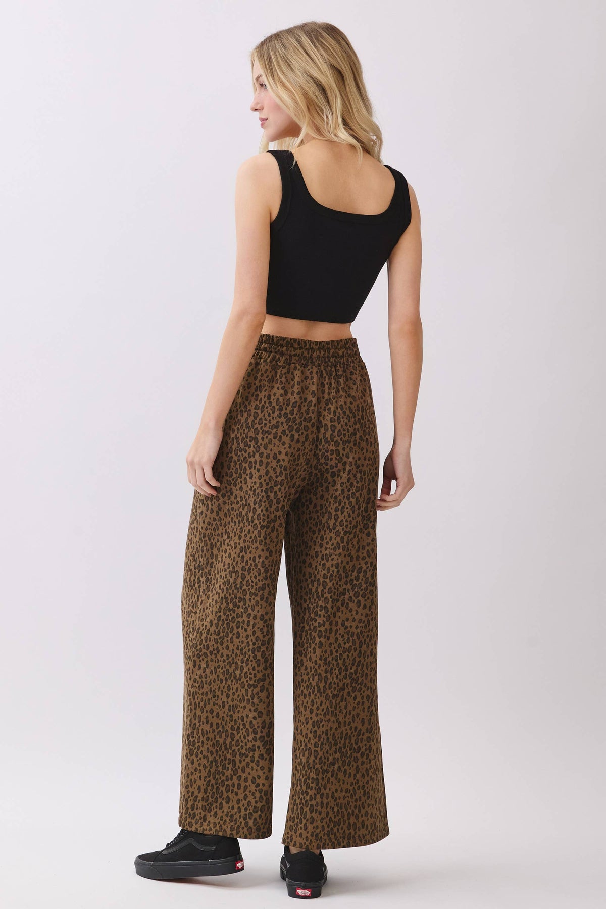 The Lucy Leopard Wide Leg Drawstring Pants