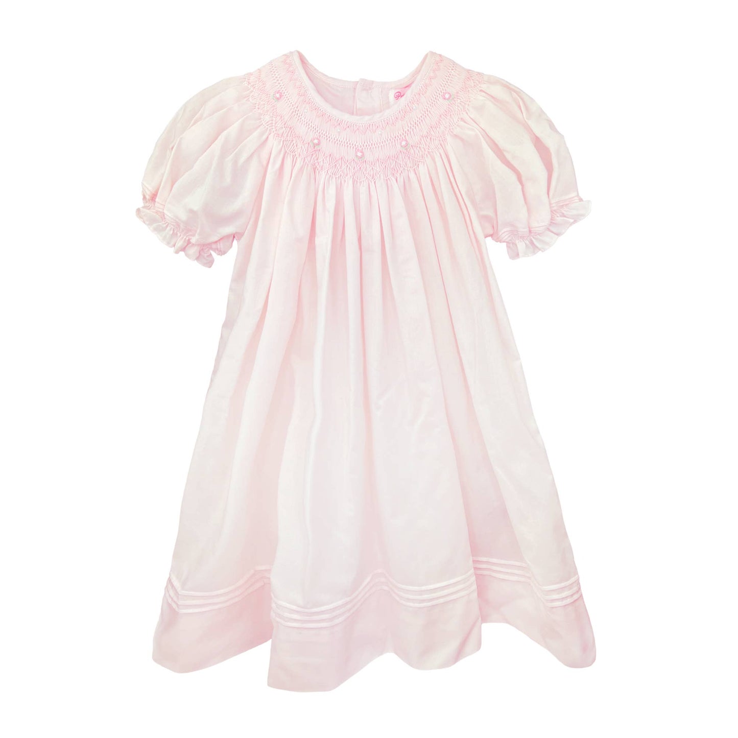 Daygown with Heart Smocking & Pearls