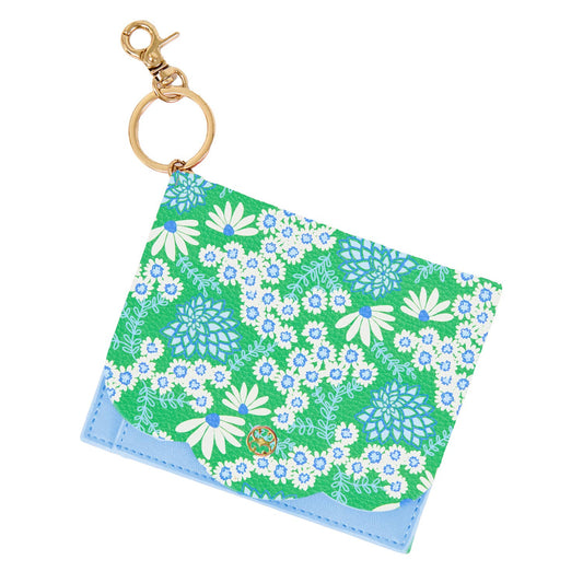 Scalloped Wallet Daisy Chain Green