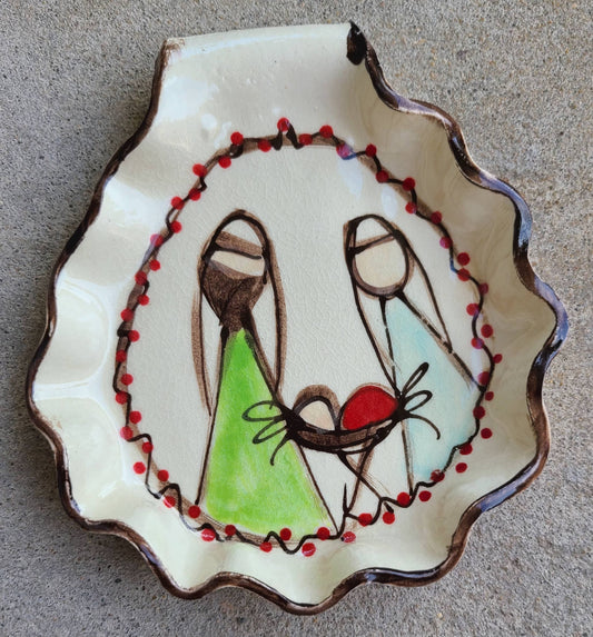 Heartfelt Traditions Spoon Rest (Red Dot Nativity)