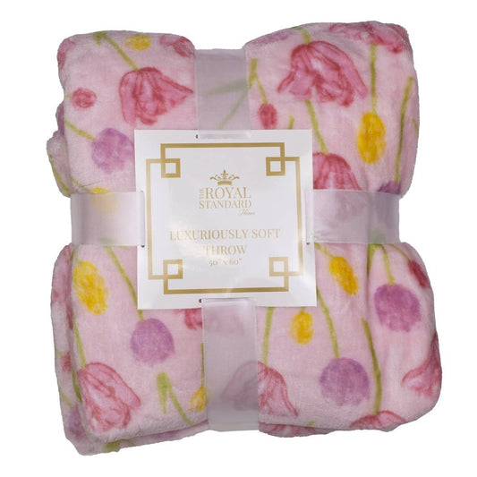 Tulip Fields Cozy Throw Blanket