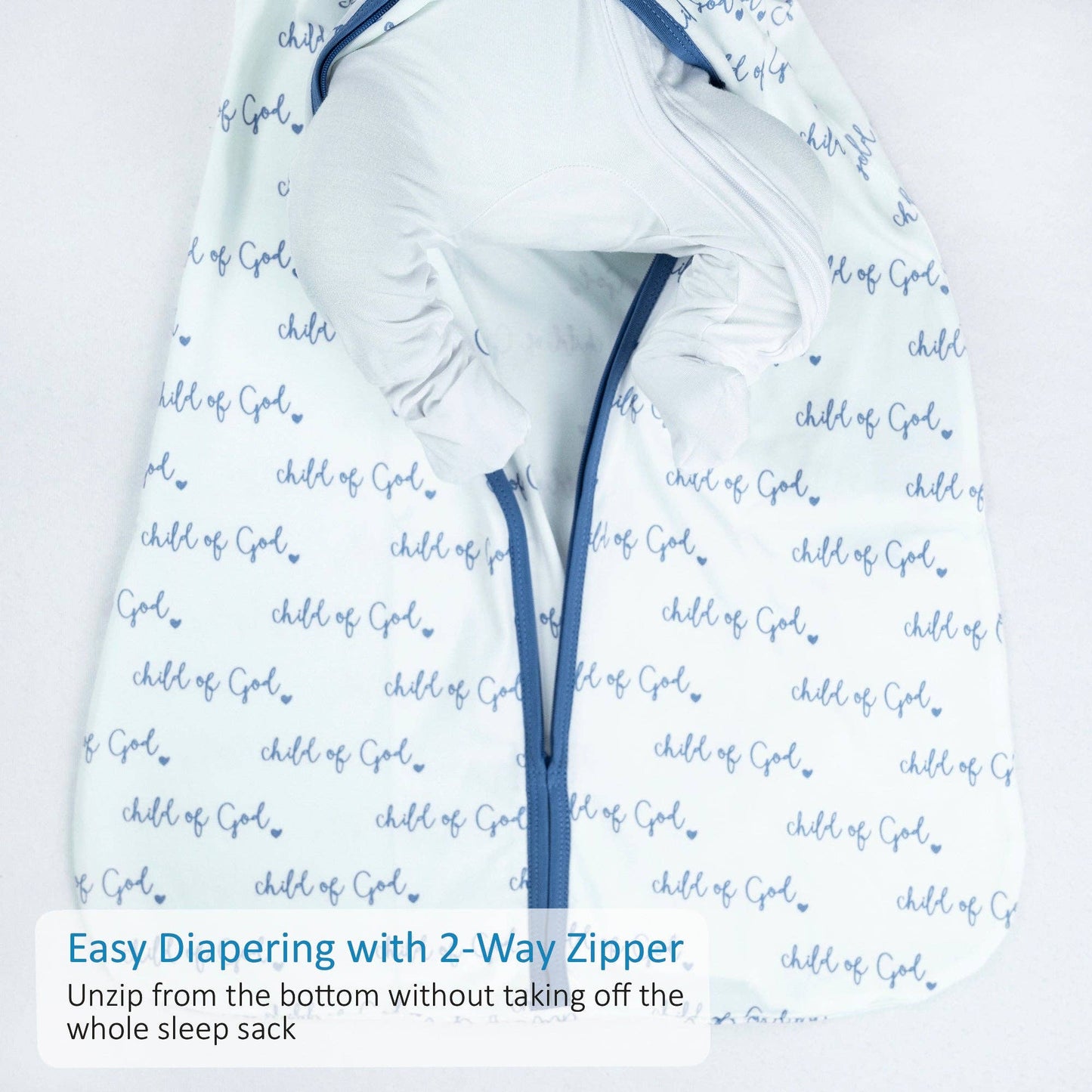 Organic Cotton Sleep Sack - Blue Child of God