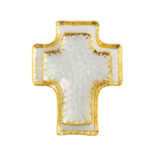 Glass Cross Tidbit Trays