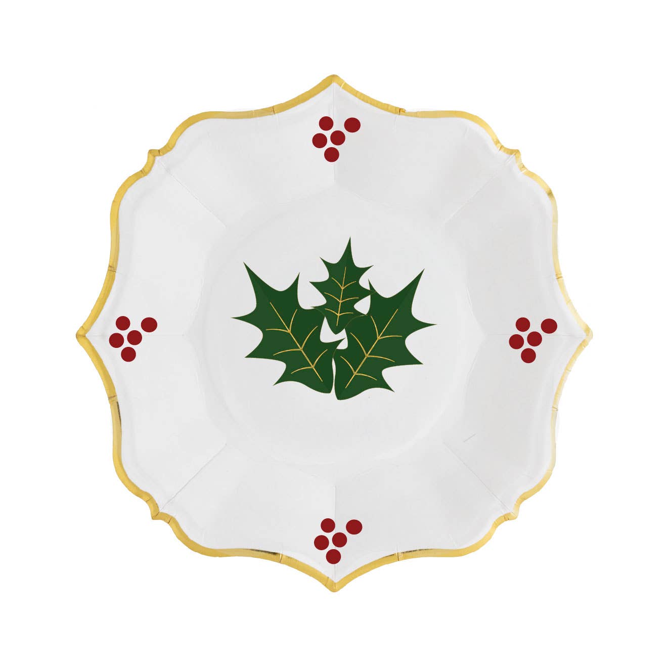 8 Noel White Dessert Plates