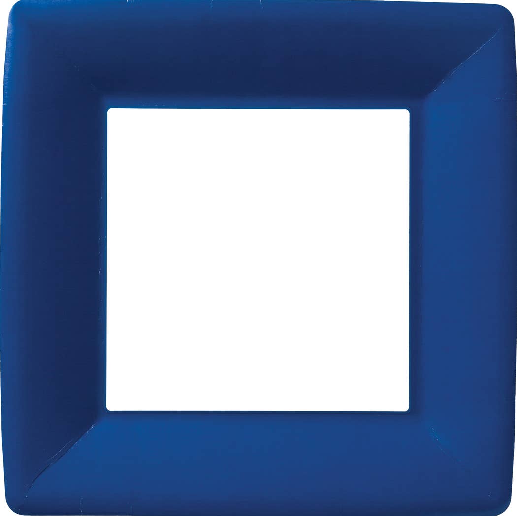 10" Square Paper Plates Dark Blue