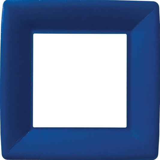 10" Square Paper Plates Dark Blue