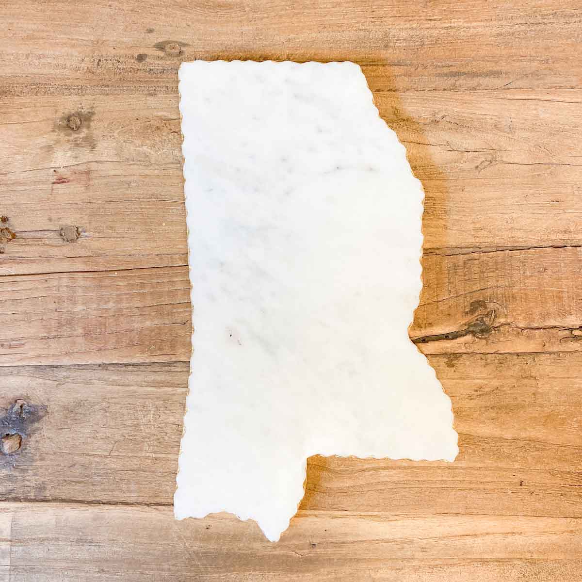 Mississippi Shaped Marble Serving Board