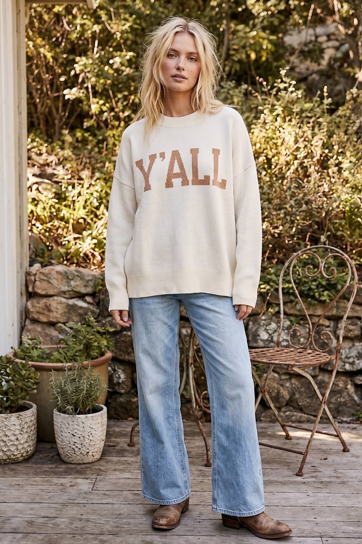 Y'ALL Graphic Oversized Sweater