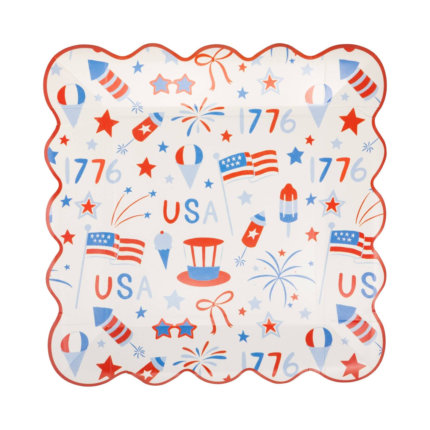 USA Icons Paper Plate - 9"