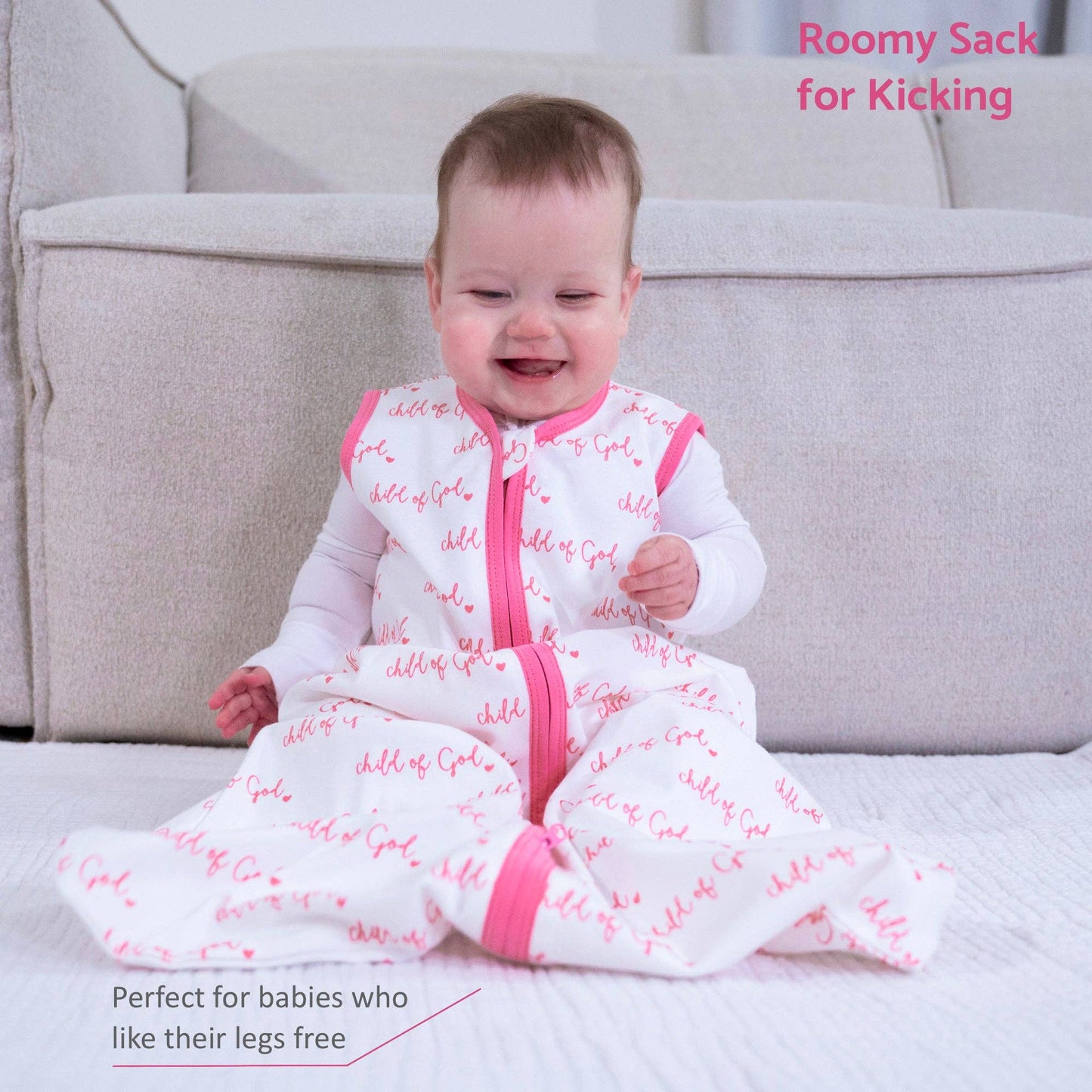 Organic Cotton Sleep Sack - Pink Child of God
