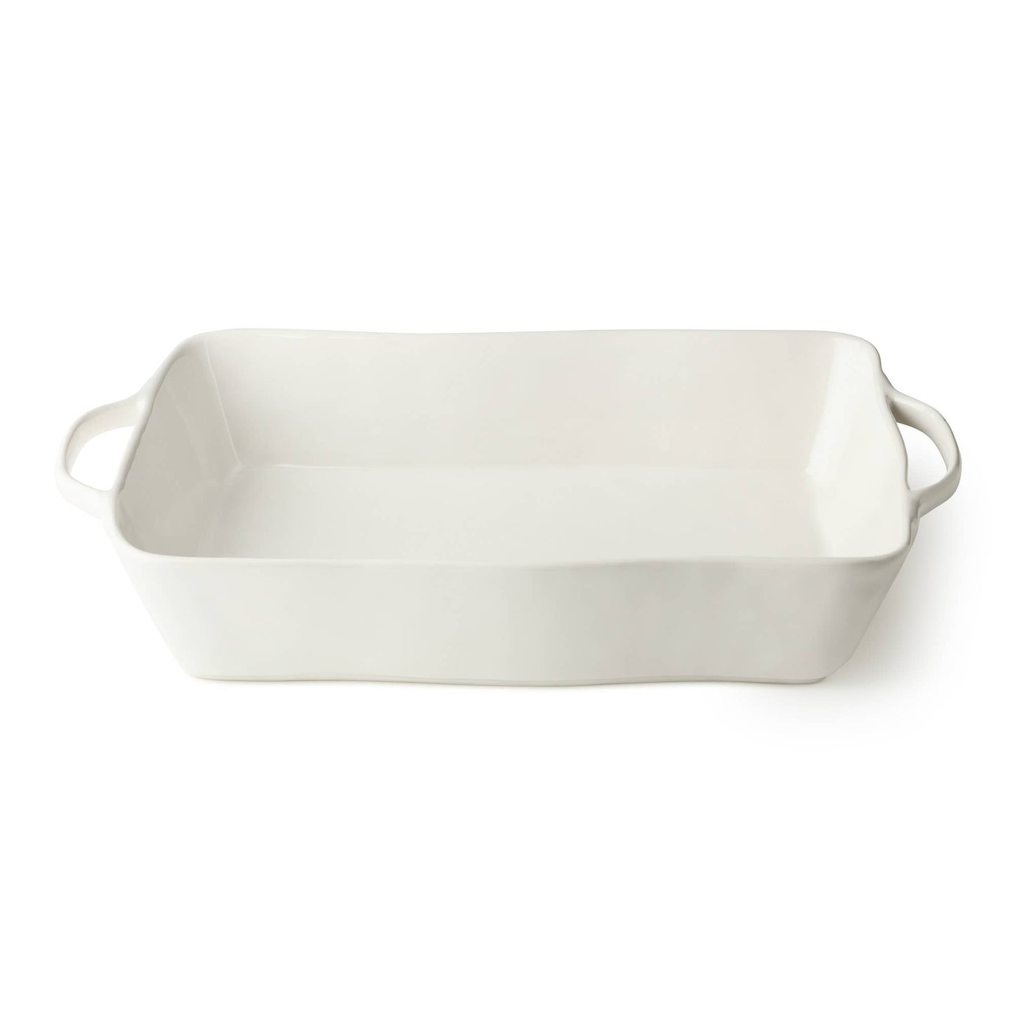 Linen Cream Large Rectangular Baker 16in x 10.25in x 3in