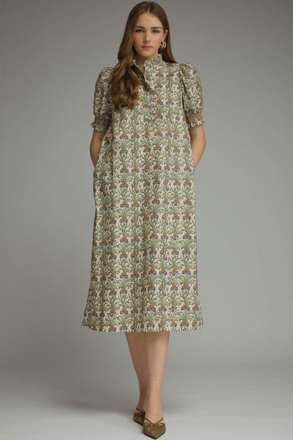 The Felicity Fall Floral Midi Dress