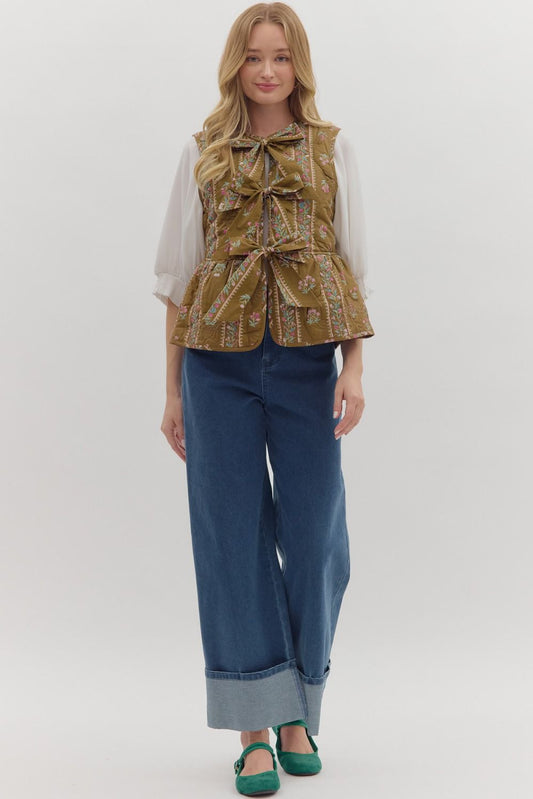 entro Fall Floral Vest